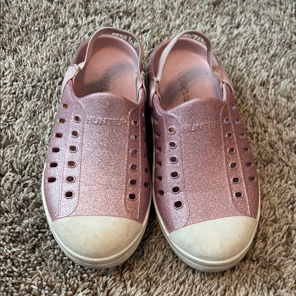 Hunter Glittery Pink Slip-On Shoes